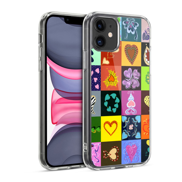 Suzan Lind Colours & Patterns Heart Quilt Soft Gel Case for Apple iPhone 11