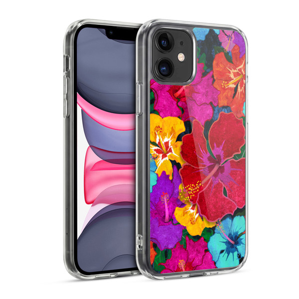 Suzan Lind Colours & Patterns Tropical Hibiscus Soft Gel Case for Apple iPhone 11