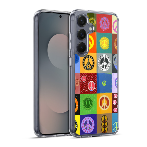 Suzan Lind Colours & Patterns Peace Quilt Soft Gel Case for Samsung Galaxy S25+ & MagSafe