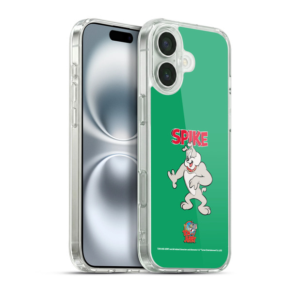 Tom and Jerry Characters Spike Soft Gel Case for Apple iPhone 16 Plus & MagSafe