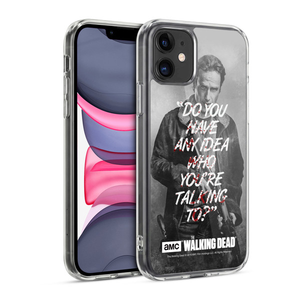 AMC The Walking Dead Quotes Rick Talk Soft Gel Case for Apple iPhone 11