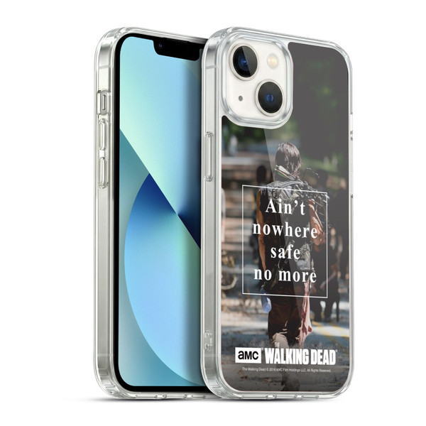 AMC The Walking Dead Quotes Daryl Nowhere Safe Soft Gel Case for Apple iPhone 13