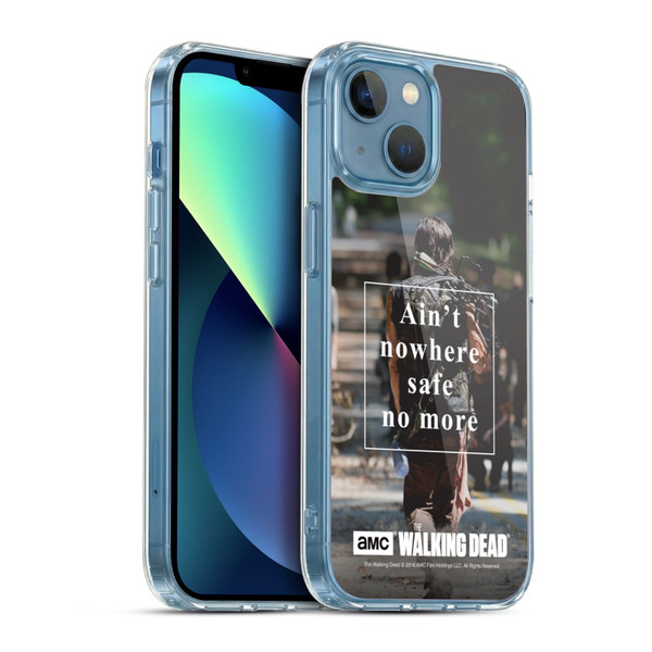 AMC The Walking Dead Quotes Daryl Nowhere Safe Soft Gel Case for Apple iPhone 13 Mini & MagSafe