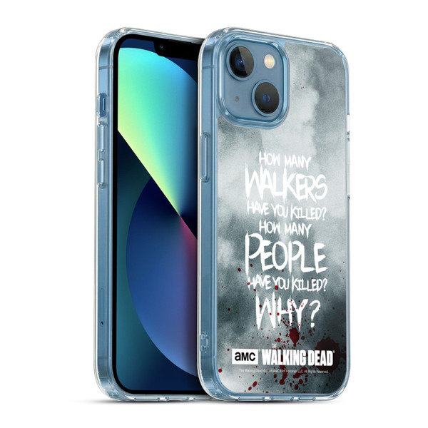 AMC The Walking Dead Quotes Rick Questions Soft Gel Case for Apple iPhone 13 Mini & MagSafe