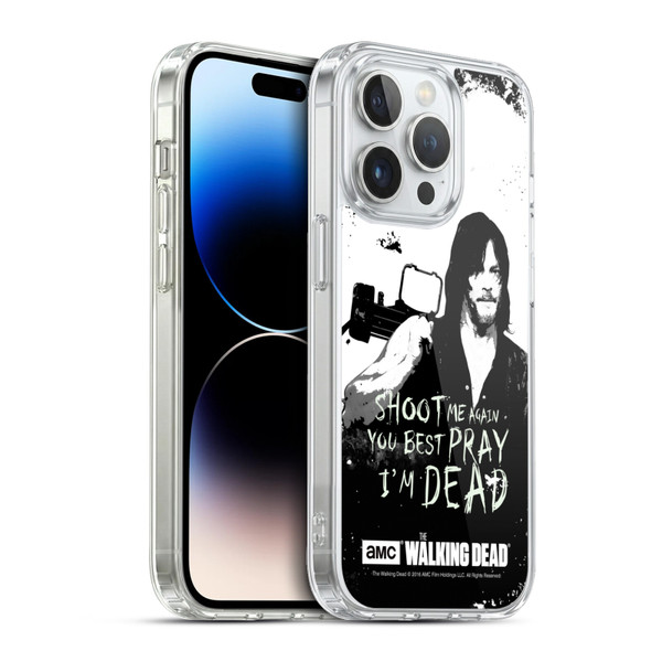 AMC The Walking Dead Quotes Daryl Shoot Soft Gel Case for Apple iPhone 13 Pro & MagSafe