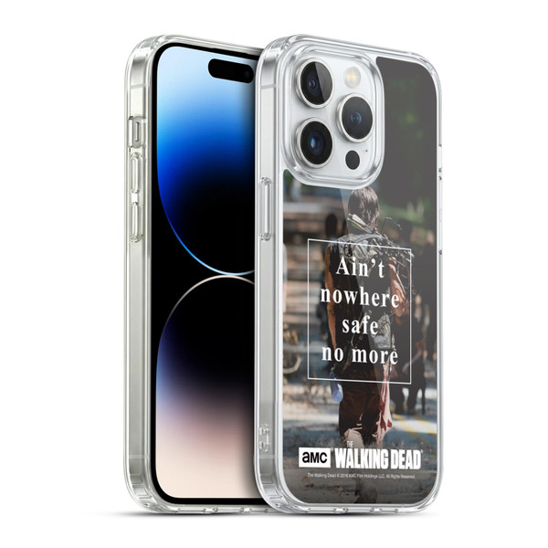AMC The Walking Dead Quotes Daryl Nowhere Safe Soft Gel Case for Apple iPhone 14 Pro & MagSafe
