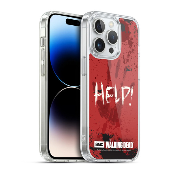 AMC The Walking Dead Quotes Help Soft Gel Case for Apple iPhone 14 Pro & MagSafe