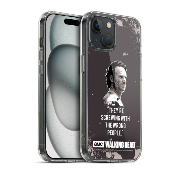 AMC The Walking Dead Quotes Rick Trap Soft Gel Case for Apple iPhone 15 & MagSafe