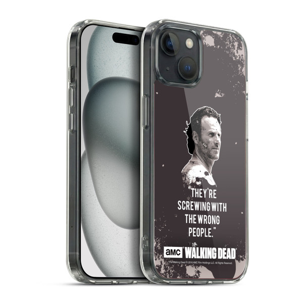 AMC The Walking Dead Quotes Rick Trap Soft Gel Case for Apple iPhone 15 Plus & MagSafe