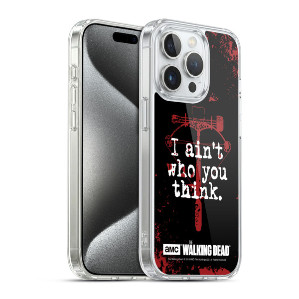 AMC The Walking Dead Quotes Daryl Think Soft Gel Case for Apple iPhone 15 Pro & MagSafe