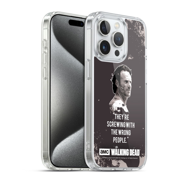 AMC The Walking Dead Quotes Rick Trap Soft Gel Case for Apple iPhone 15 Pro & MagSafe