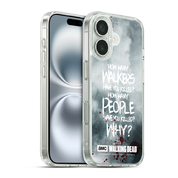 AMC The Walking Dead Quotes Rick Questions Soft Gel Case for Apple iPhone 16 & MagSafe