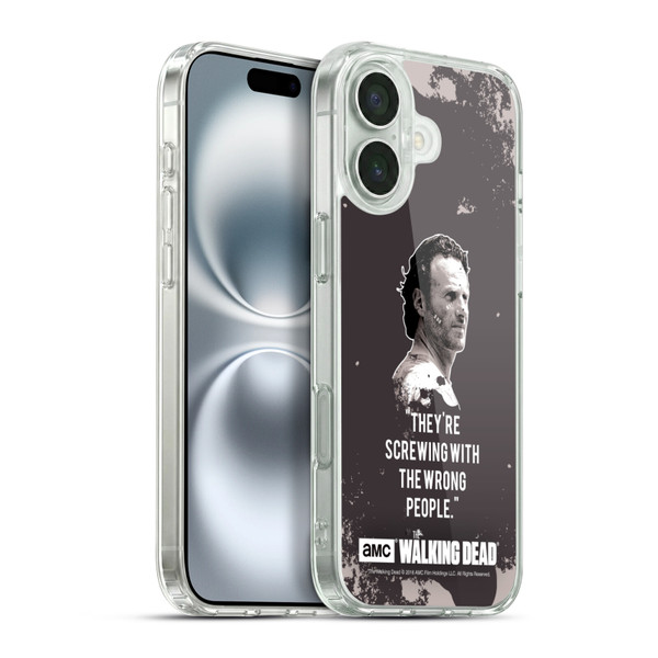AMC The Walking Dead Quotes Rick Trap Soft Gel Case for Apple iPhone 16 Plus & MagSafe