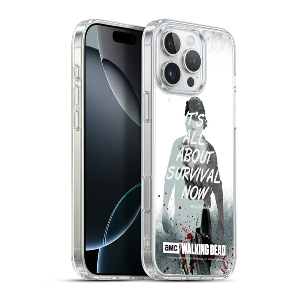 AMC The Walking Dead Quotes Rick Survival Soft Gel Case for Apple iPhone 16 Pro Max & MagSafe