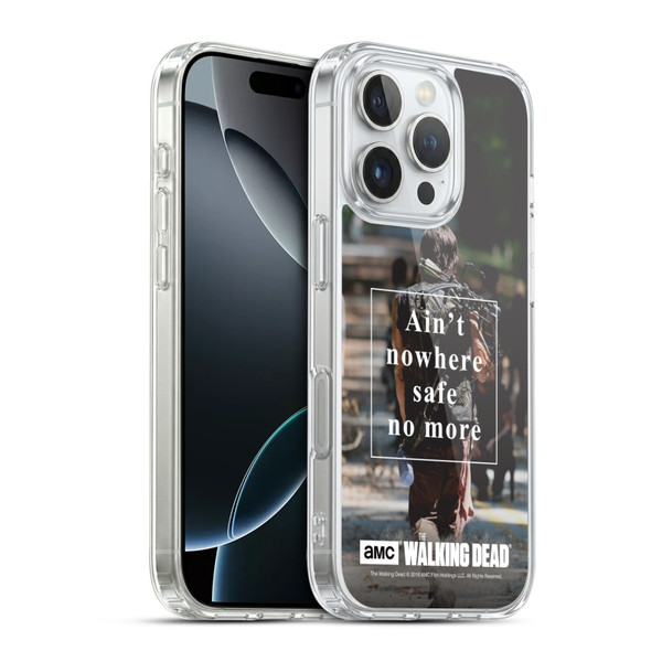 AMC The Walking Dead Quotes Daryl Nowhere Safe Soft Gel Case for Apple iPhone 16 Pro & MagSafe