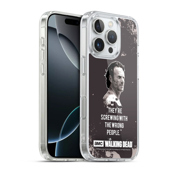 AMC The Walking Dead Quotes Rick Trap Soft Gel Case for Apple iPhone 16 Pro & MagSafe