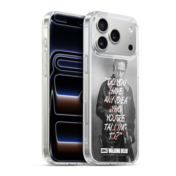 AMC The Walking Dead Quotes Rick Talk Soft Gel Case for Apple iPhone 17 Pro Max