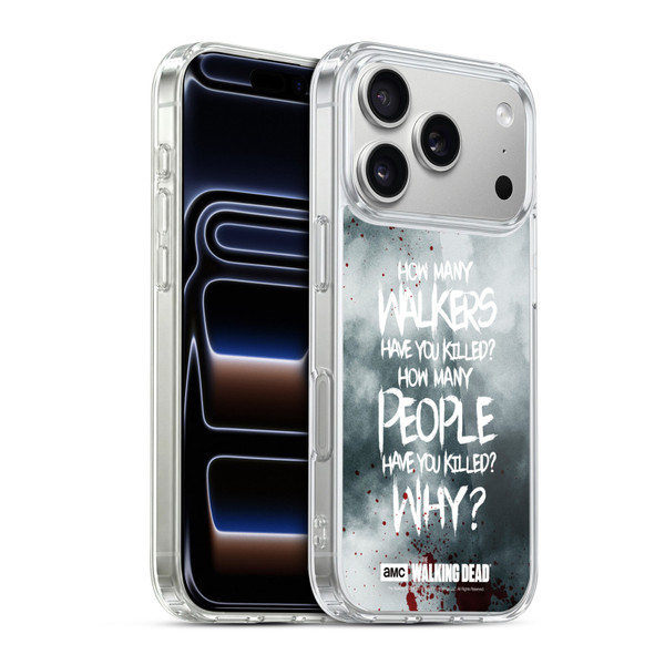 AMC The Walking Dead Quotes Rick Questions Soft Gel Case for Apple iPhone 17 Pro