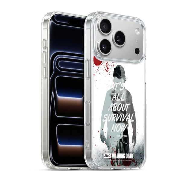 AMC The Walking Dead Quotes Rick Survival Soft Gel Case for Apple iPhone 17 Pro