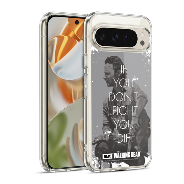 AMC The Walking Dead Quotes Rick Fight Soft Gel Case for Google Pixel 9 / Pixel 9 Pro