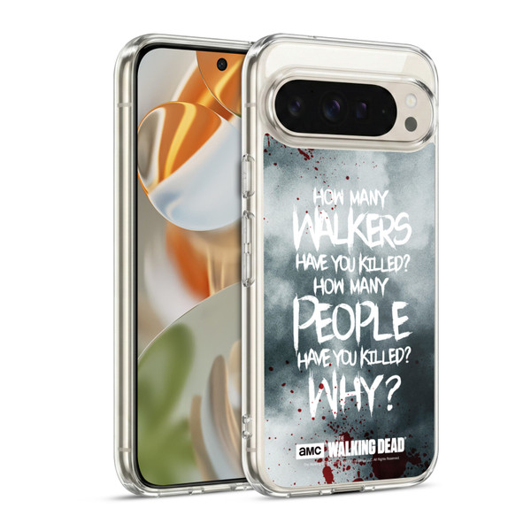 AMC The Walking Dead Quotes Rick Questions Soft Gel Case for Google Pixel 9 / Pixel 9 Pro