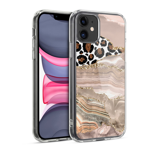 UtArt Wild Cat Marble Cheetah Waves Soft Gel Case for Apple iPhone 11