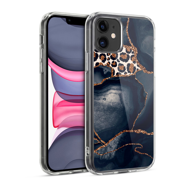 UtArt Wild Cat Marble Leopard Soft Gel Case for Apple iPhone 11
