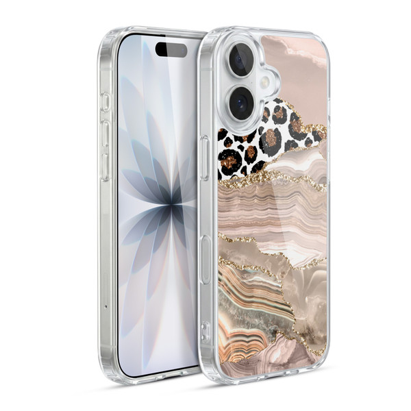 UtArt Wild Cat Marble Cheetah Waves Soft Gel Case for Apple iPhone 17