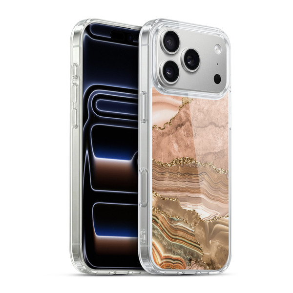 UtArt Wild Cat Marble Beige Gold Soft Gel Case for Apple iPhone 17 Pro Max