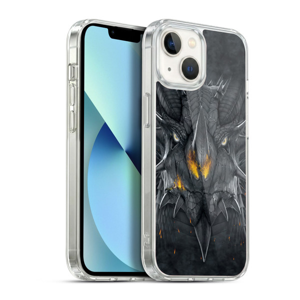 Vincent Hie Big Face Animals Dragon Soft Gel Case for Apple iPhone 13