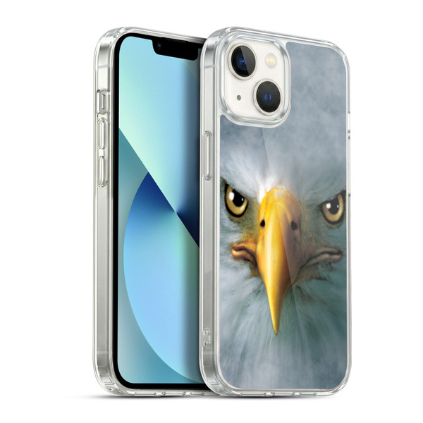 Vincent Hie Big Face Animals Eagle Soft Gel Case for Apple iPhone 13