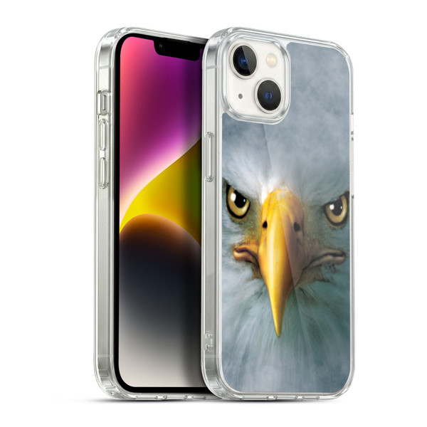 Vincent Hie Big Face Animals Eagle Soft Gel Case for Apple iPhone 14 Plus & MagSafe