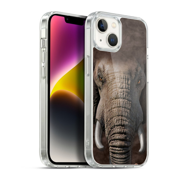Vincent Hie Big Face Animals Elephant Soft Gel Case for Apple iPhone 14 Plus & MagSafe