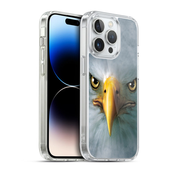 Vincent Hie Big Face Animals Eagle Soft Gel Case for Apple iPhone 14 Pro & MagSafe