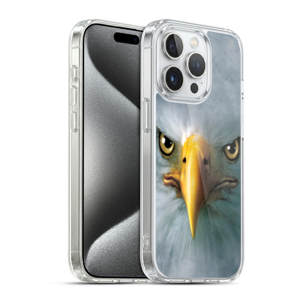 Vincent Hie Big Face Animals Eagle Soft Gel Case for Apple iPhone 15 Pro & MagSafe