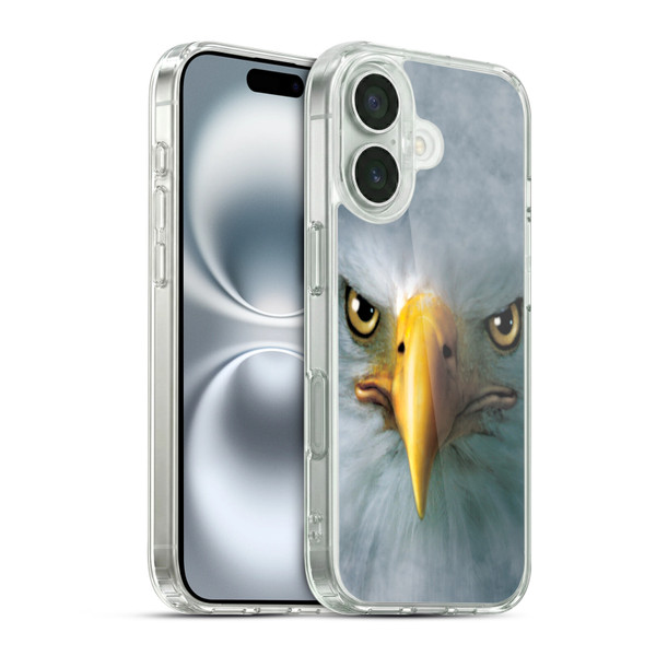 Vincent Hie Big Face Animals Eagle Soft Gel Case for Apple iPhone 16 & MagSafe