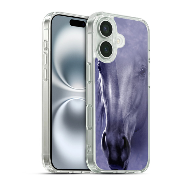 Vincent Hie Big Face Animals Horse Soft Gel Case for Apple iPhone 16 & MagSafe