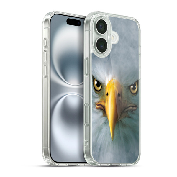 Vincent Hie Big Face Animals Eagle Soft Gel Case for Apple iPhone 16 Plus & MagSafe