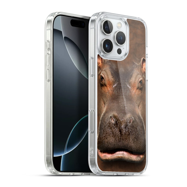 Vincent Hie Big Face Animals Hippo Soft Gel Case for Apple iPhone 16 Pro Max & MagSafe
