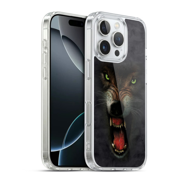 Vincent Hie Big Face Animals Wolf Soft Gel Case for Apple iPhone 16 Pro & MagSafe