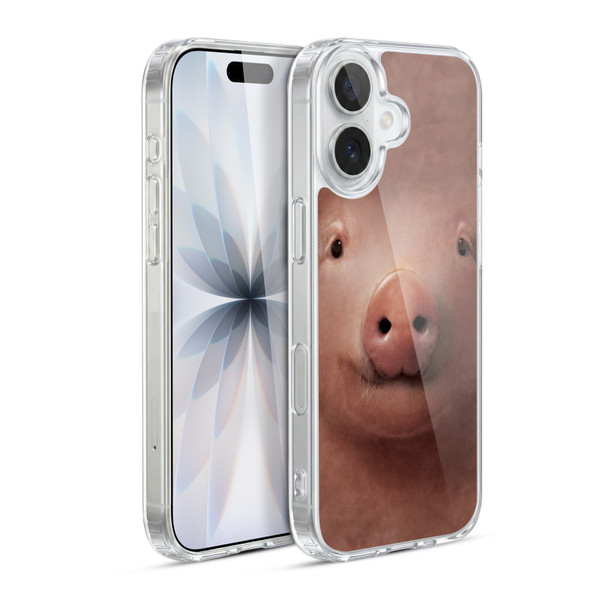 Vincent Hie Big Face Animals Pig Soft Gel Case for Apple iPhone 17