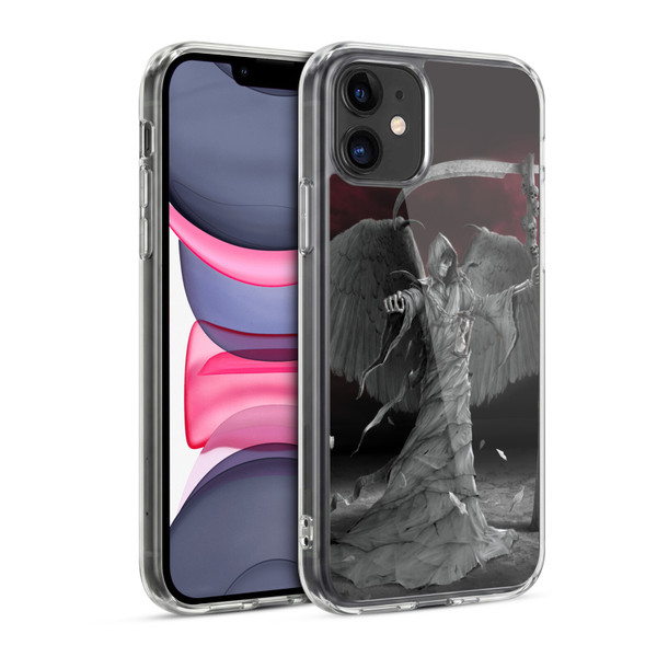 Vincent Hie Skulls Time Is Up Soft Gel Case for Apple iPhone 11