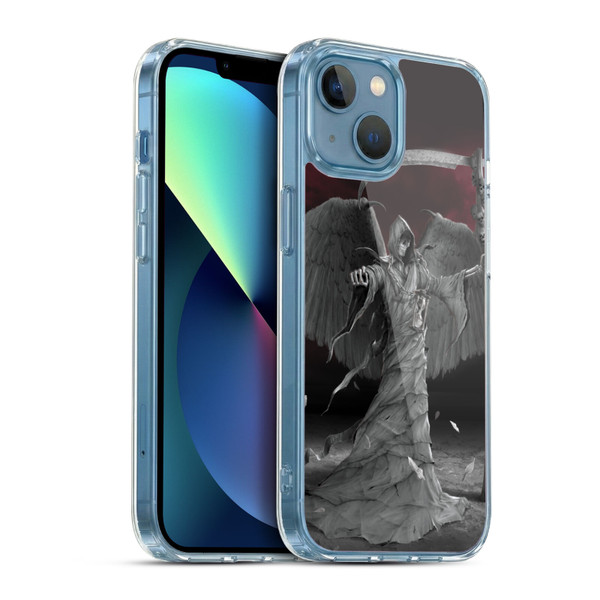 Vincent Hie Skulls Time Is Up Soft Gel Case for Apple iPhone 13 Mini & MagSafe