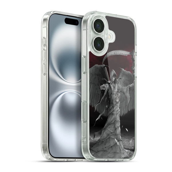 Vincent Hie Skulls Time Is Up Soft Gel Case for Apple iPhone 16 Plus & MagSafe