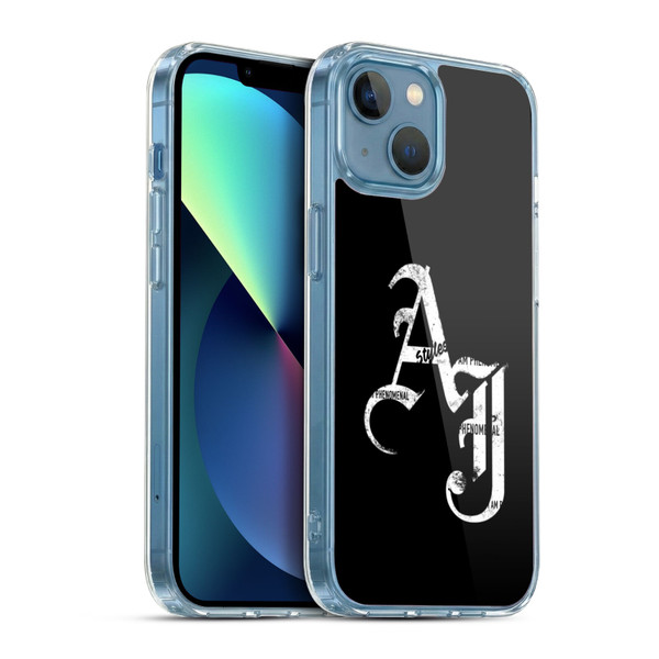WWE Aj Styles Grunge Initials Soft Gel Case for Apple iPhone 13 Mini & MagSafe