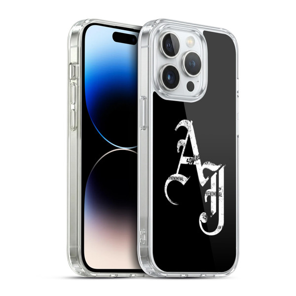 WWE Aj Styles Grunge Initials Soft Gel Case for Apple iPhone 14 Pro & MagSafe