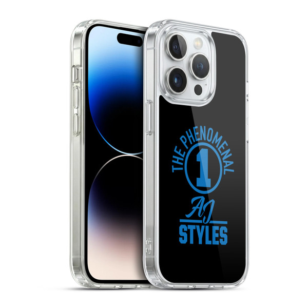 WWE Aj Styles The Phenomenal One Soft Gel Case for Apple iPhone 14 Pro & MagSafe