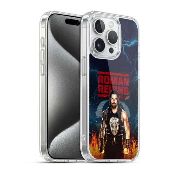 WWE 2017 Roman Reigns LED Image Soft Gel Case for Apple iPhone 15 Pro & MagSafe