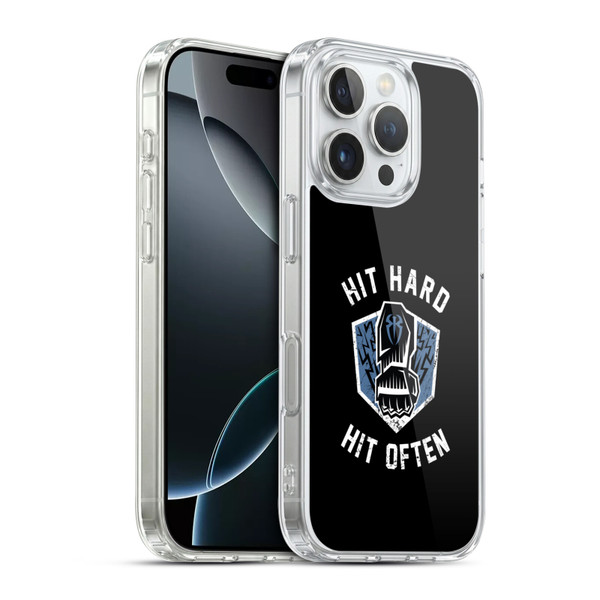 WWE 2017 Roman Reigns Hit Hard Hit Often Soft Gel Case for Apple iPhone 16 Pro & MagSafe