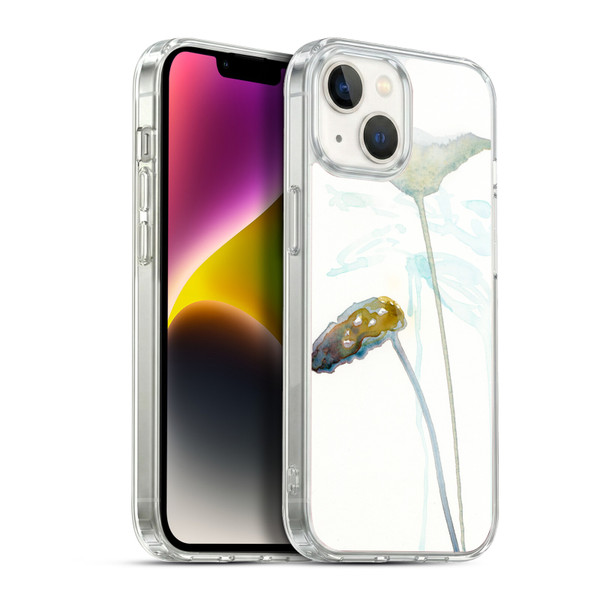 Wyanne Nature Green Botanical Watercolour Soft Gel Case for Apple iPhone 14